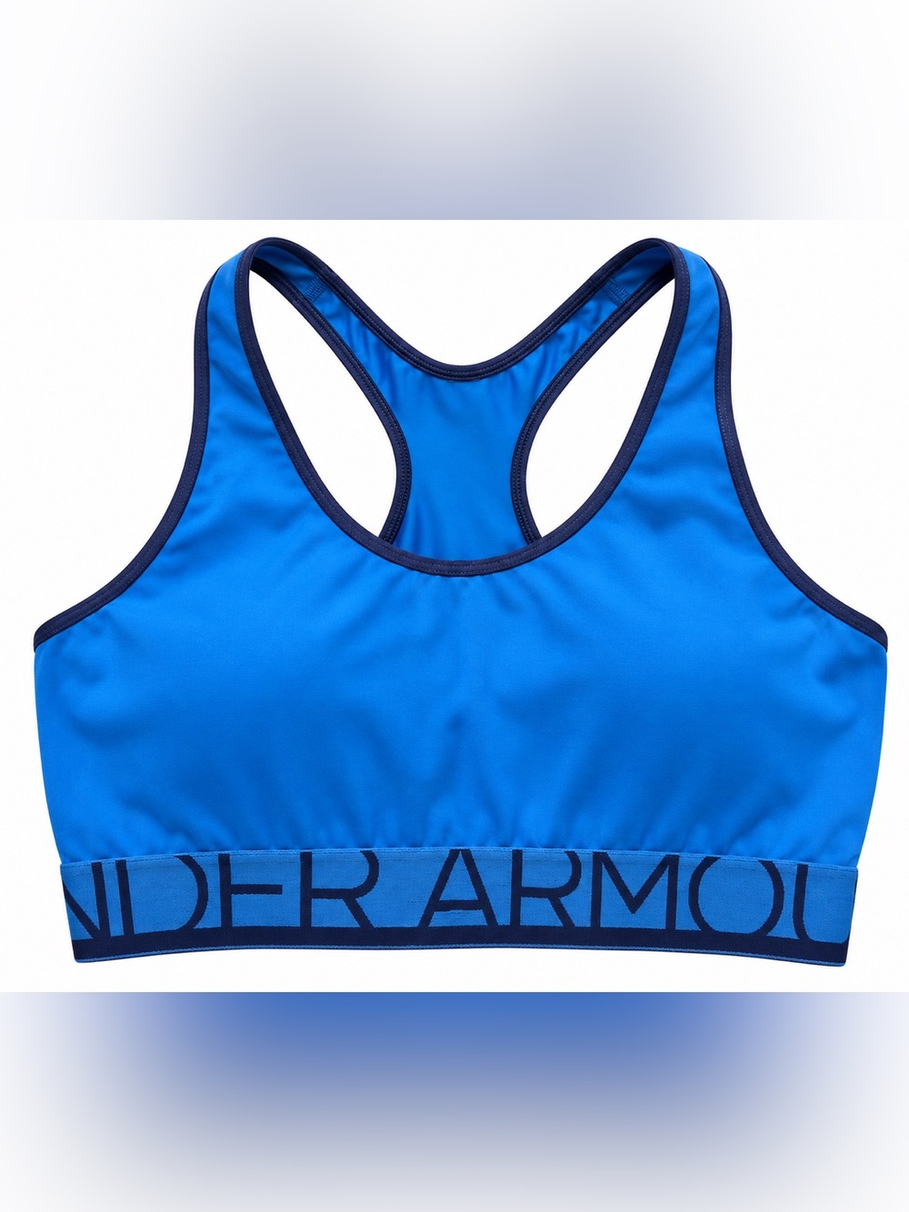 Under Armour Blue Racerback Sports Bra with Removable Padding - Size Sm
